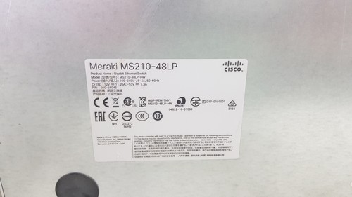 Cisco Meraki ms210-48lp NIEODEBRANY 48-portowy 1G L2 48x GigE 370W Przełącznik PoE Cloud M - Zdjęcie 11 z 14