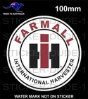 FARMALL INTERNATIONAL HARVESTER STICKER