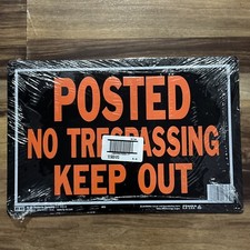 12-Pack Aluminum Posted No Trespassing Keep Out Signs   HY-KO 813   12x8"   NEW 