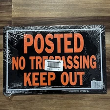 12-Pack Aluminum Posted No Trespassing Keep Out Signs – HY-KO 813 – 12x8" – NEW!