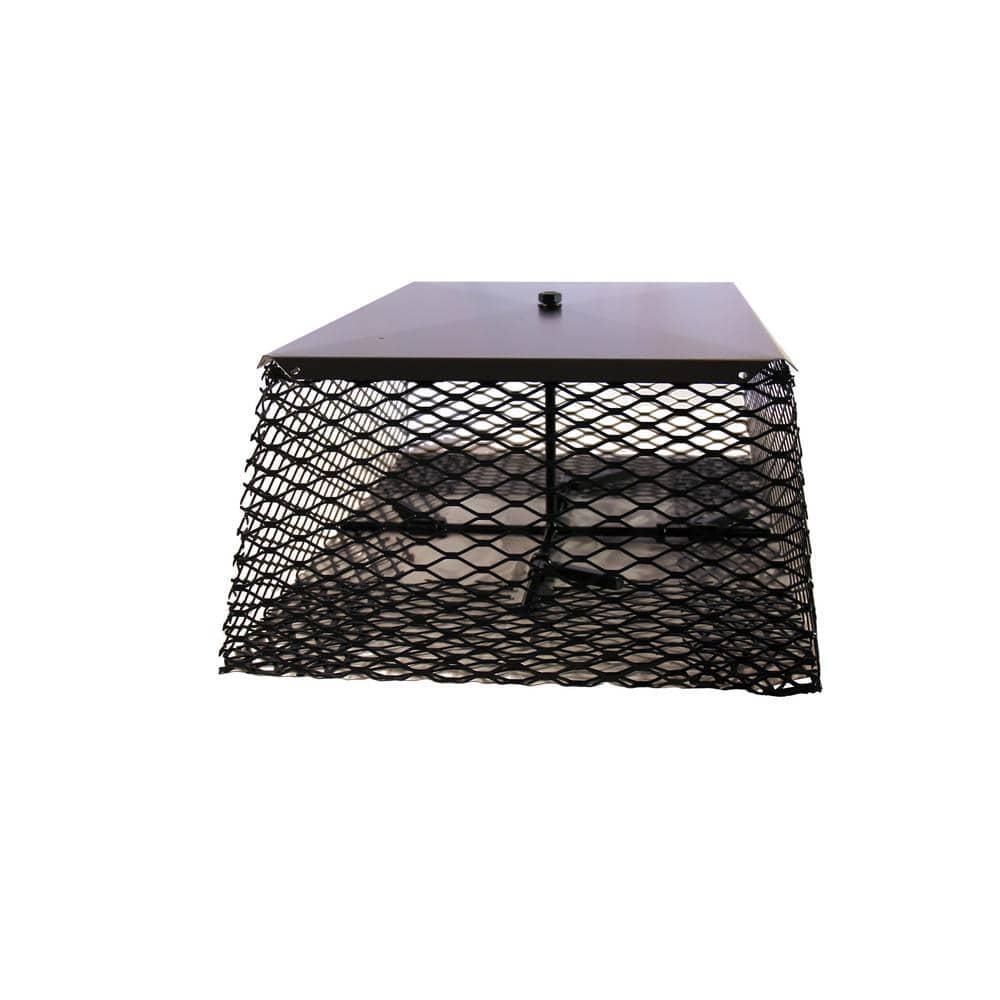 Chimney Cap Galvanized Steel Adjustable Flue Guard Spark Arrestor Black