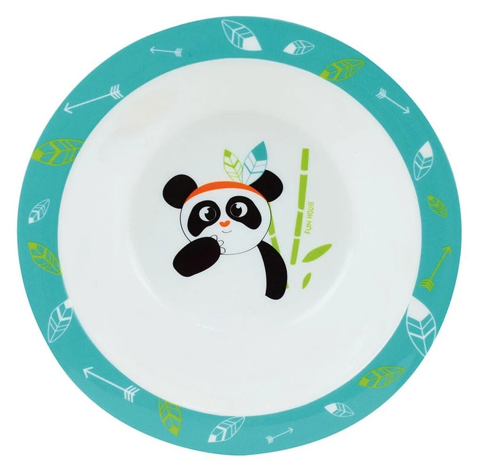 005672 Indian Panda Essens-Set für Kinder mikrowellengeeignet mit Teller Schü... - Bild 3 von 4