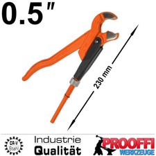 Profi Eckrohrzange 0.5" Rohrzange Wasserpumpenzange 45° S-Maul Zange 230mm Lang