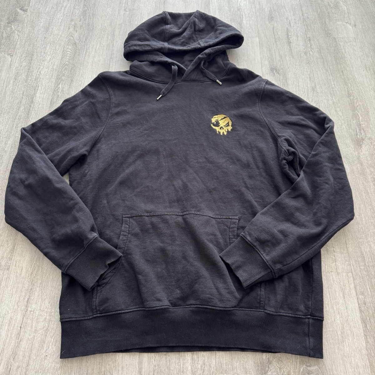 Sea Of Thieves Gold Pirate Logo Hoodie Pullover Sweatshirt Black 