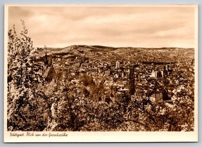 AK Stuttgart. Blick von der Gerocksruhe 