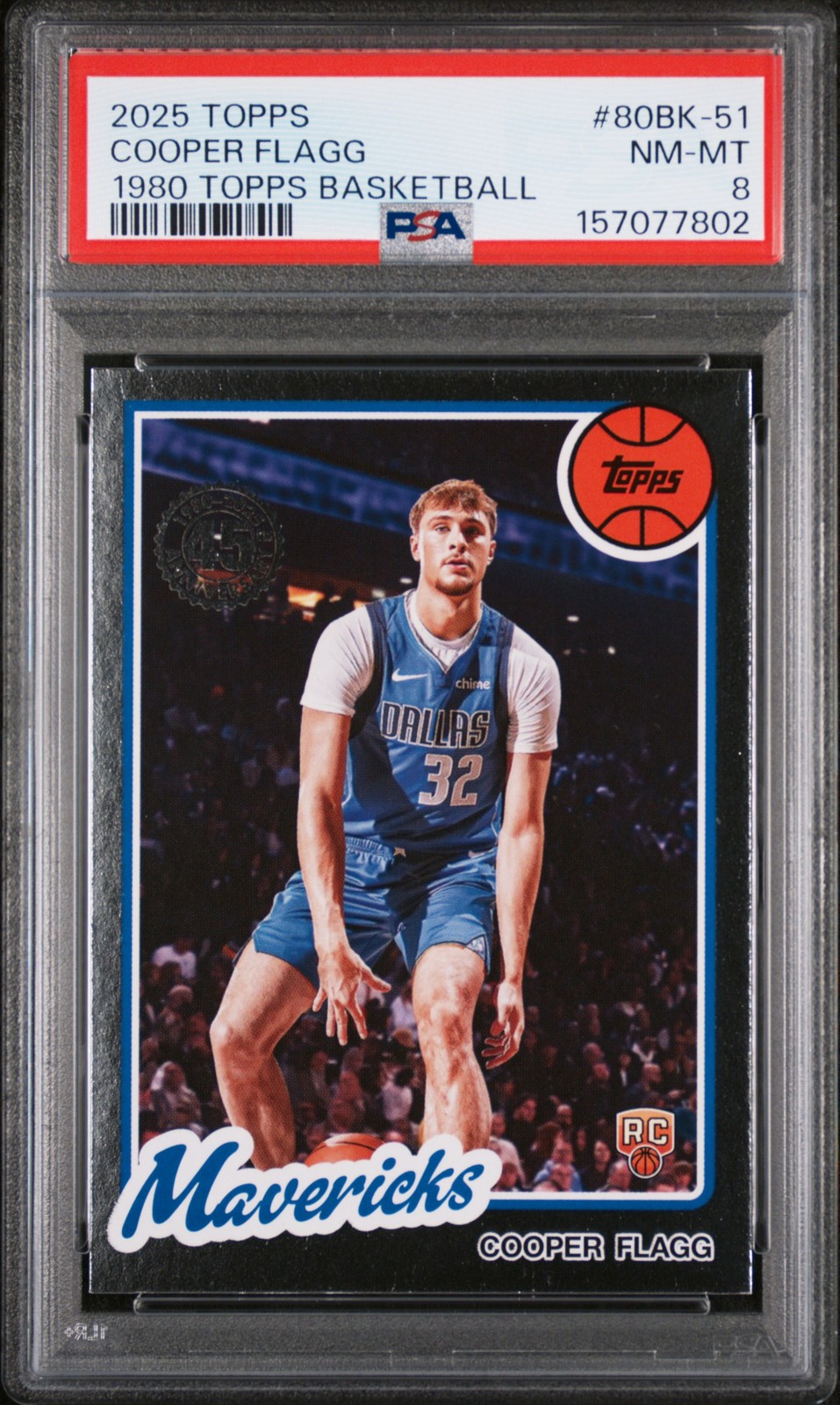 2025 TOPPS 1980-81 TOPPS BASKETBALL #80BK-51 COOPER FLAGG PSA 8