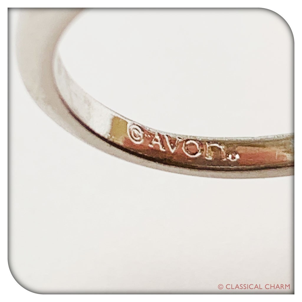 Vintage Avon Silver Tone Rectangular Aquamarine B… - image 4