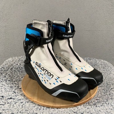 Salomon RS Vitane Pilot Cross Country Ski Boots Women 8.5 White Black Blue Skate