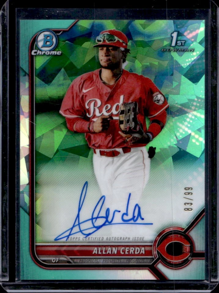 2022 Bowman Sapphire Allan Cerda Chrome Auto Refractor Aqua #83/99
