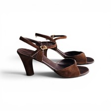 Vintage brown suede slingback sandals from Amalfi by Rangoni. Size 8 N