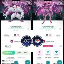 Pokémon PTC Go - Shiny Gigantamax Grimmsnarl Special Background - Mini PTC 80k