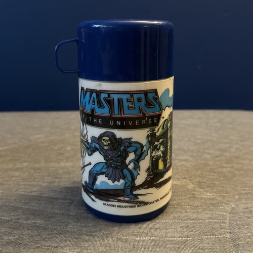 Lunchbox vintage 1983 He-Man & Masters of the Universe in metallo con thermos - Foto 6 di 8