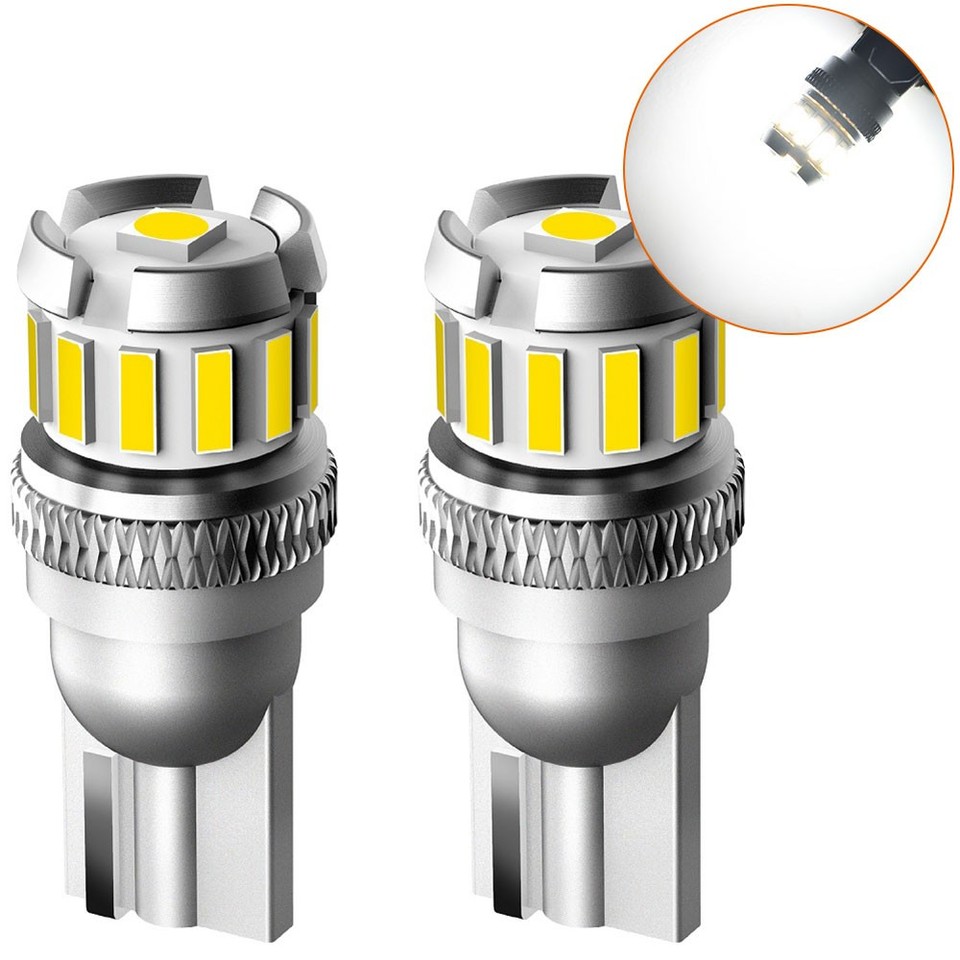 2x Super Wedge White 13-SMD T10 bulbs 4014 LED Light 2825 W5W 192 158 ...