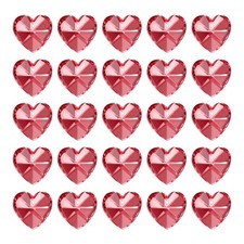 K9 Crystal Heart Beads 1 Holes Pendants, 30 Pack 14mm, Red