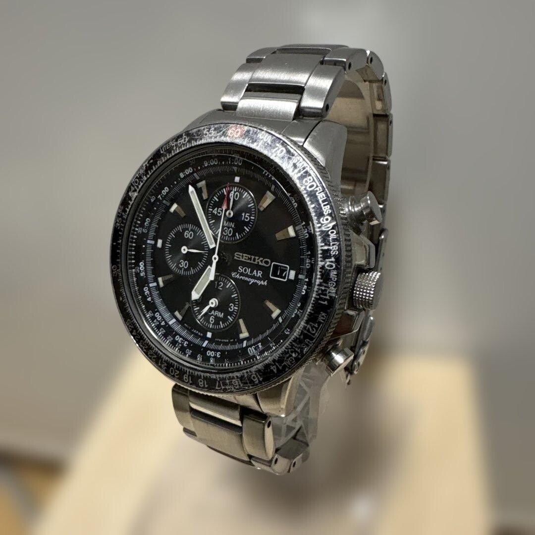 SEIKO Authentic Prospex Solar Chronograph Pilot Watch… - Gem