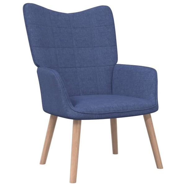 Relaxsessel Loungesessel Sessel Polsterstuhl Blau Stoff-image