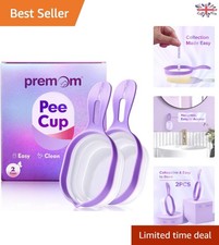 Eco-Friendly Reusable Pee Cups Set - 2 Collapsible Collection Containers 50ml