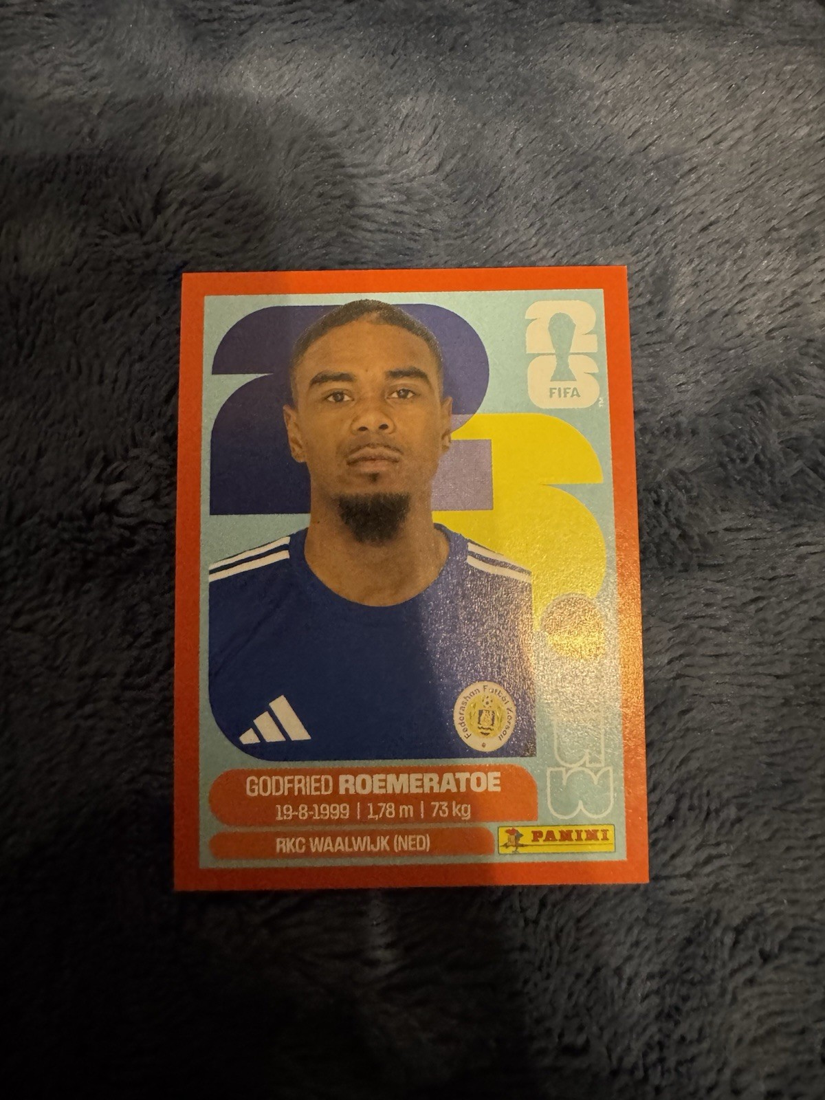 Godfried Roemeratoe 2026 Panini World Cup Sticker Red Parallel #CUW 10