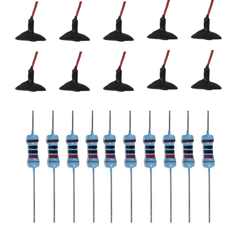 10-Piece OO/HO Scale Street Light Model Kit - Gray Wall Lamp Posts With LED For Train Layouts 11 thumbnail image