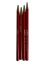 4 Vintage Sharpened  AMF Bowling Products Red Pencils