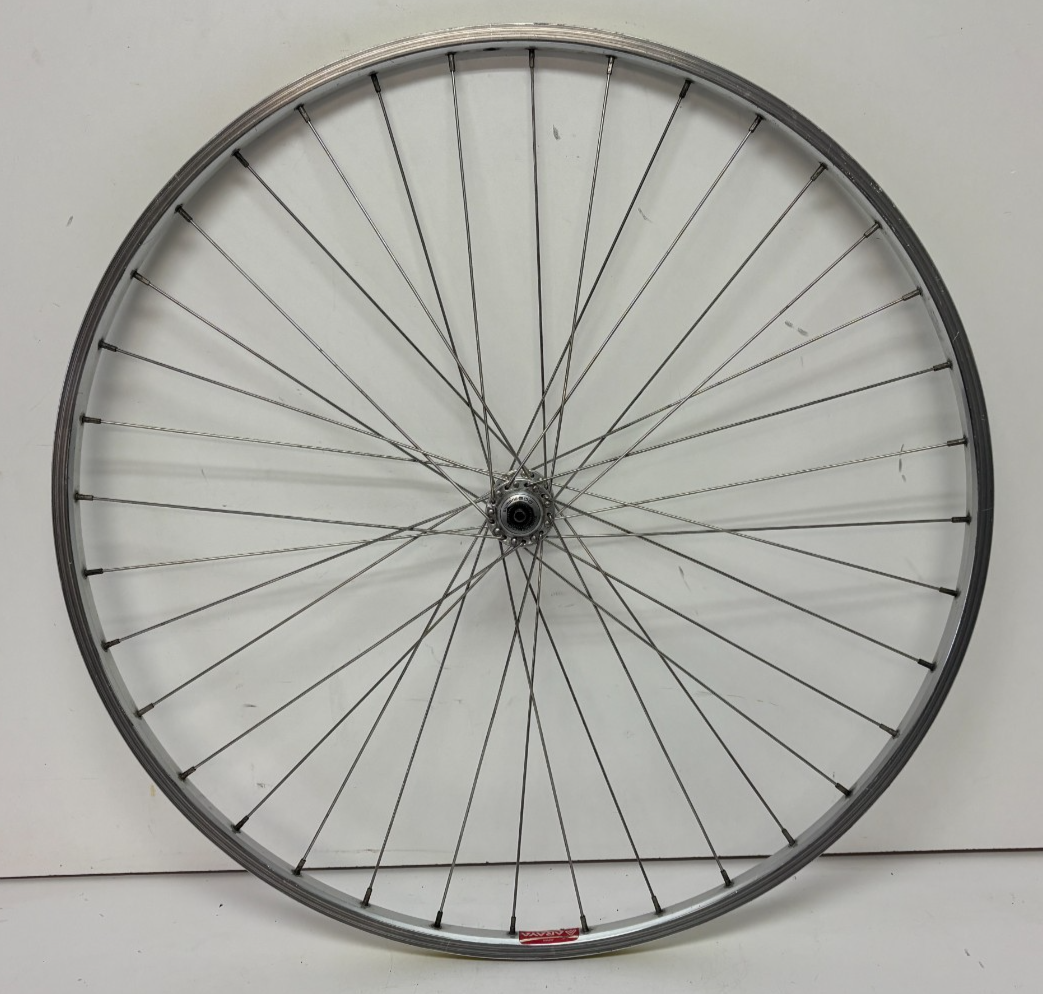 Vintage Araya 36-Spoke Silver Aluminum 700C Front Wheel Shimano