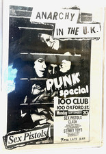 Sex Pistols Replica Poster 18&rdquo; X 13&rdquo; London England The 100 Club Punk Rock Yeah!
