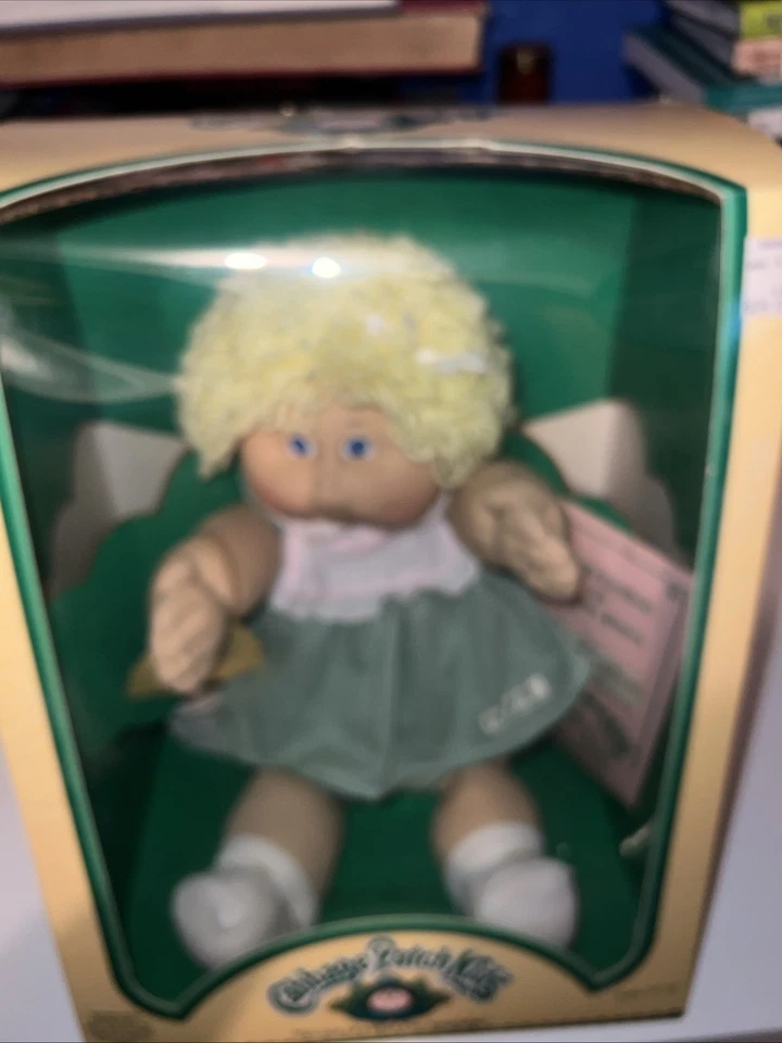 Nuevo Vintage The Original Cabbage Patch Niños Muñecas Cabello Rubio Ojos Azules Foto 2 de 4