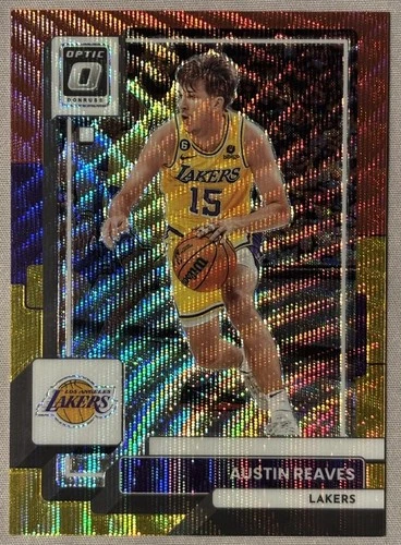 2022-23 Panini Donruss Optic Wave Red and Gold 13/99 Austin Reaves #136