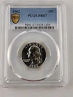 1962 Silver Washington Quarter-Choice Gem Proof Lustrous PCGS Graded PR67