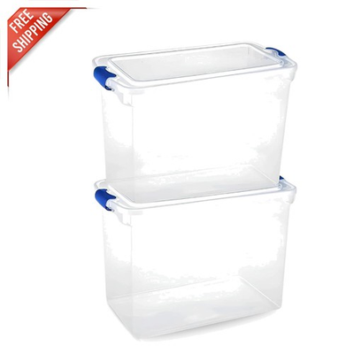 #ad #ad Blue 112 Quart Latching Storage Organizer Bins 2 Pack for Home amp; Office $146.95