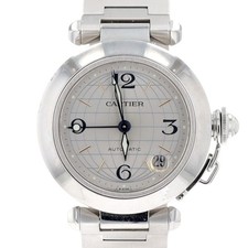 Cartier Pasha Stainless Steel 35mm 2324 Silver Dial Smooth Bezel Auto Watch