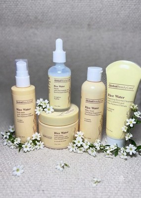 Global Beauty Care Rice Water 4-PC Set: Toner, Cleanser, Cream, Melt