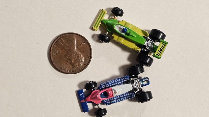 Vintage Mini Formula 1 Race Car Lot Indy F1 Racing Cars Micro Machines Style