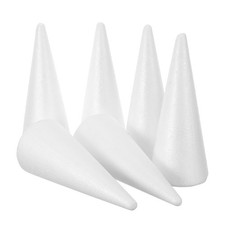 Set of 6 Reusable Polystyrene Foam Cones for DIY Floral and Holiday Crafts