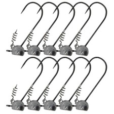 10-Pack Stand-Up Shaky Head Jigs, Bass Fishing, Size Stamped, Lure Heads