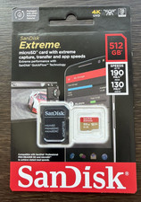 SanDisk Extreme 512GB 190MB/S Class 10 Micro SD MicroSDXC U3 Memory Card SEALED
