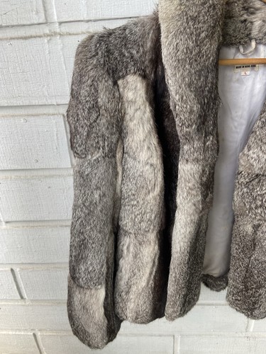 Abrigo de piel de conejo para mujer Ropa exterior de invierno Chaquetas cálidas Gruesas Dama Talla Grande - Imagen 4 de 23