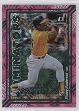2023 Panini Donruss Dominators Pink Fireworks Rickey Henderson #D8 HOF 19n6