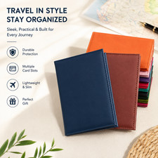 PU Passport Holder Travel Passport Cover Card Holder Wallet Case Unisex
