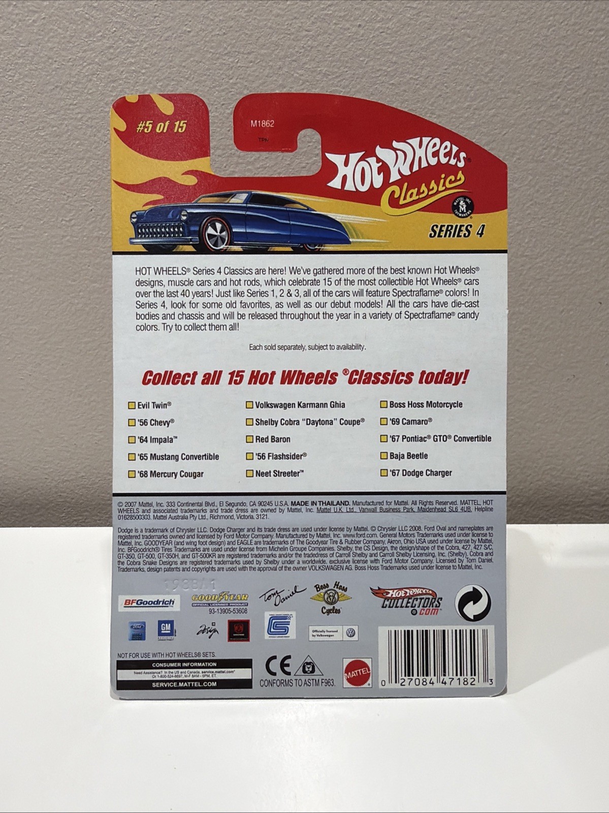 HOT WHEELS CLASSICS - SERIES 4 - '68 Mercury Cougar--HC58 thumbnail 3