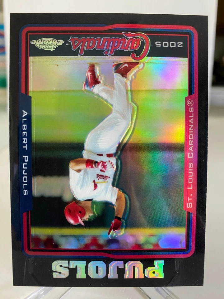 Topps Chrome 2005 - Albert Pujols #100 refractor negro/225 Foto 2 de 3