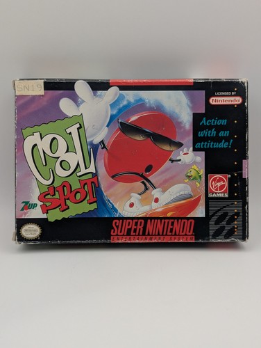 Cool Spot (Super Nintendo, SNES, 1993) Game Complete + Box + Manual - Picture 1 of 5