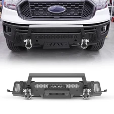 2019-2023 Steel Front Bumper Bull Bar For Ford Ranger w/ Winch Plate 2*D-Ring