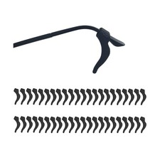YINGFENG 22 Pairs Black Silicone Eyeglass Ear Grip with Storage Box, Anti Sli...