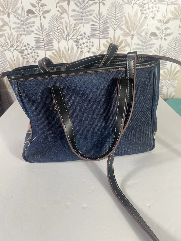 Tommy Hilfiger Denim Bolso de Hombro a Cuadros Bolso Cartera Y2K Preppy Clásico Foto 3 de 4