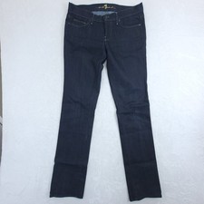 7 Seven For All Mankind Women's Straight Leg Dark Jeans Size 29 Measures 32x33.5