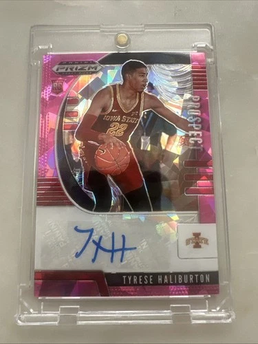 Tyrese Haliburton 2020 Prizm Rookie -Auto Pink Cracked Ice Indiana Pacers