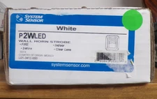 NEW SYSTEM SENSOR P2WLED WALL HORN STROBE WHITE FIRE INDOOR