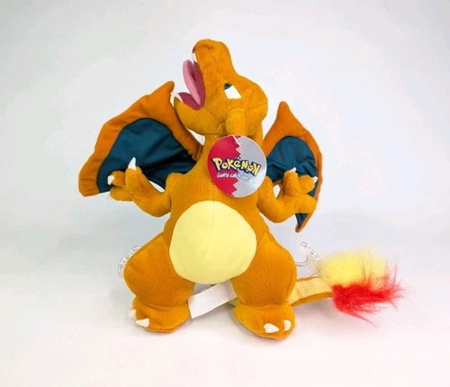 Vintage 1999 Nintendo Pokémon Charizard 10.5" Plush Stuffed Toy Play by Play NEW