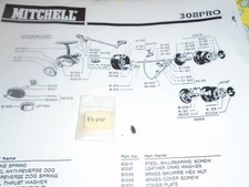 MITCHELL 308PRO STEEL BALL BEARING SCREW NEW MITCHELL REEL PART 83510  308 PRO